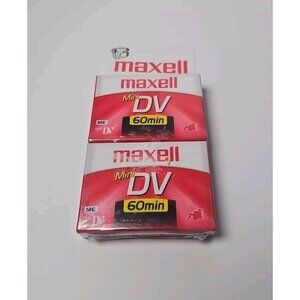 Maxell Mini DV Camcorder Cassette Tapes 60 Minutes 2 Pack DVM60SE New Sealed